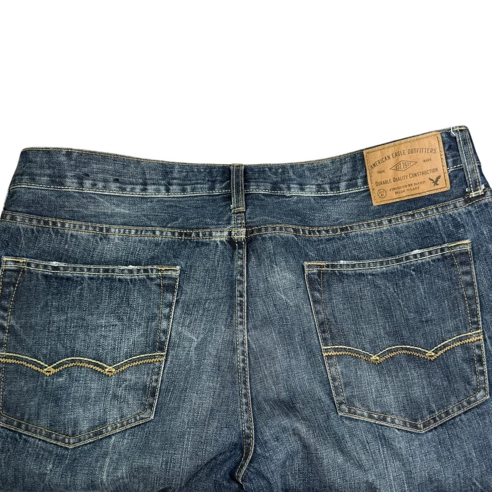 American Eagle Outfitters Mens Original Straight Blue Jeans Medium Wash 36x34